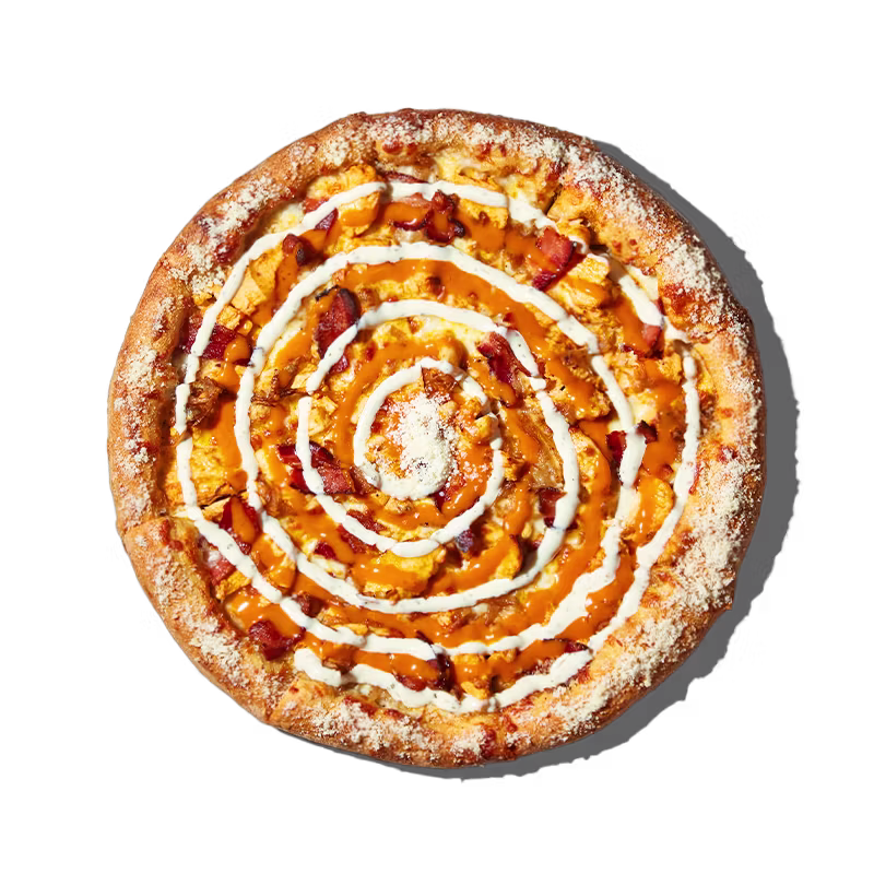 Mellow Mushroom Buffalo Chicken pizza